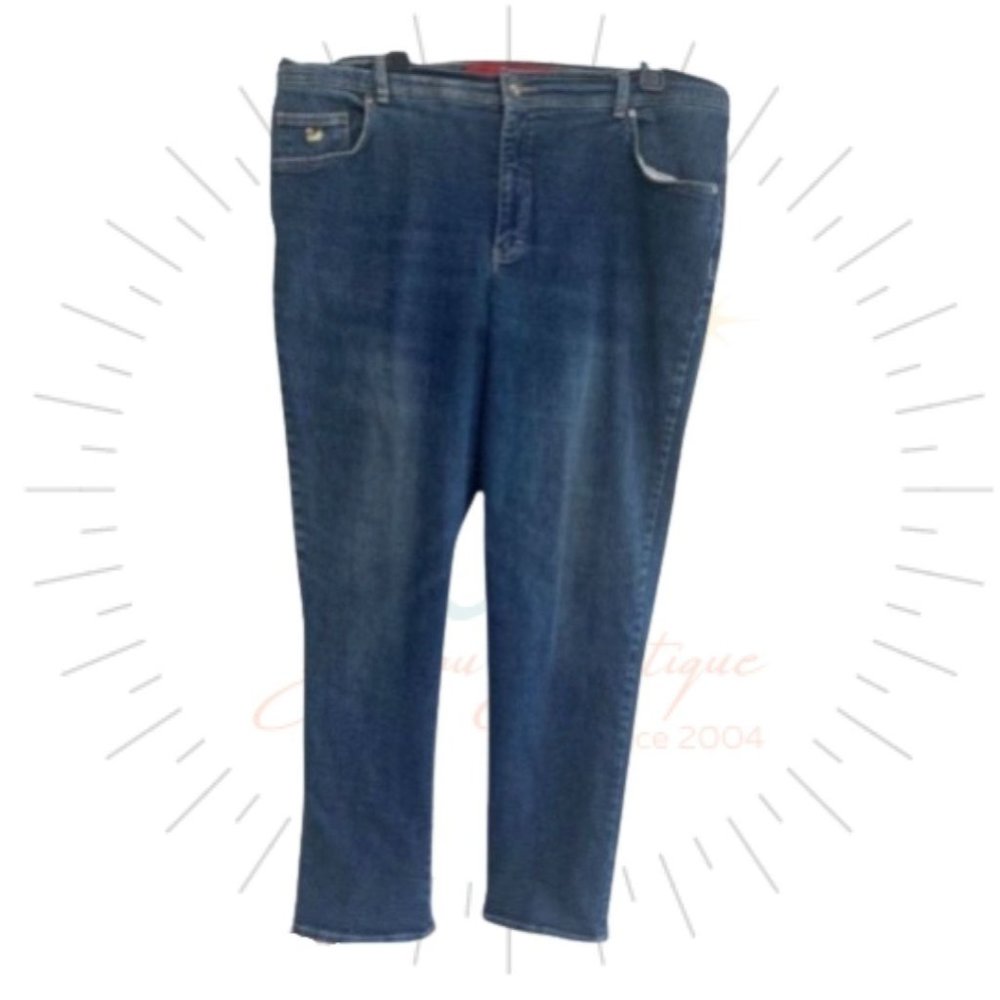 Vintage Women's Red Label Gloria Vanderbilt Medium-Dark Wash Jeans Plus Size 16W